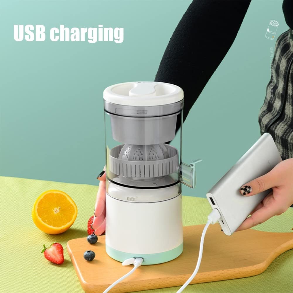 SRLIWHITE 45W Portable Electric Juicer - USB Rechargeable Multifunctional Mini Juicer Cup for Fruits & Vegetables - Perfect for Home, Office & Travel - (White)