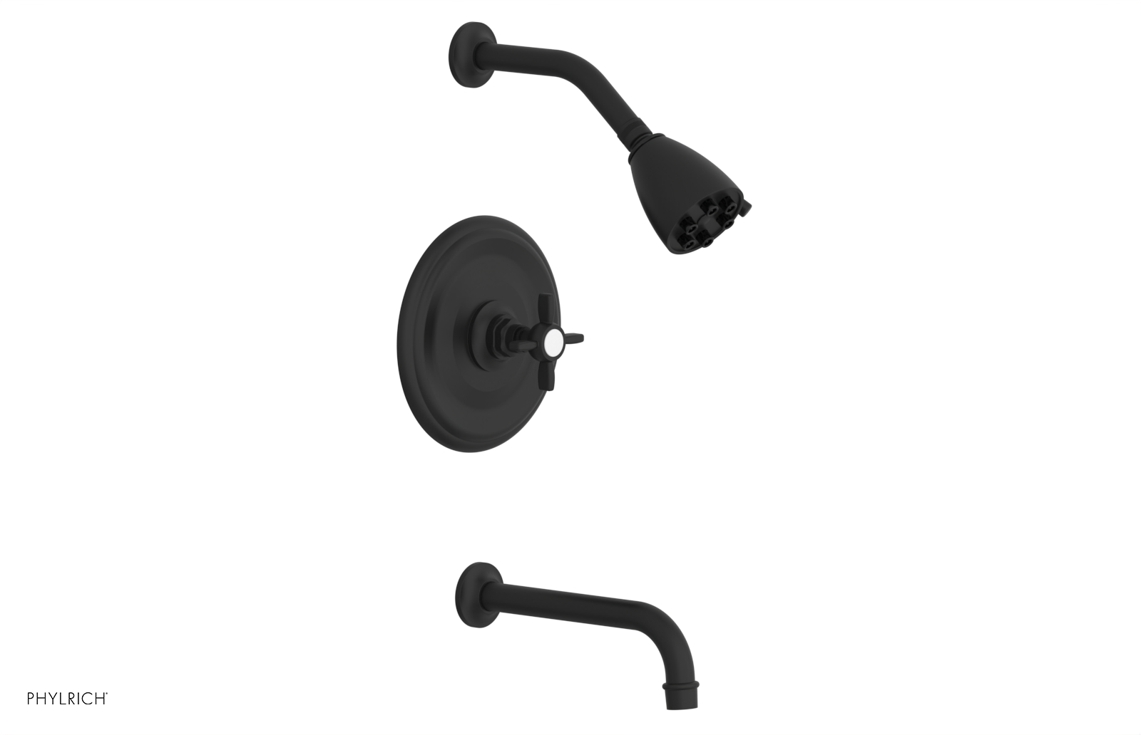 Jamestown Pressure Balance Tub & Shower Faucet Set with Cross Handle - Model 165-26 | Perfect for Bathroom Renovation & Modern Home Upgrade