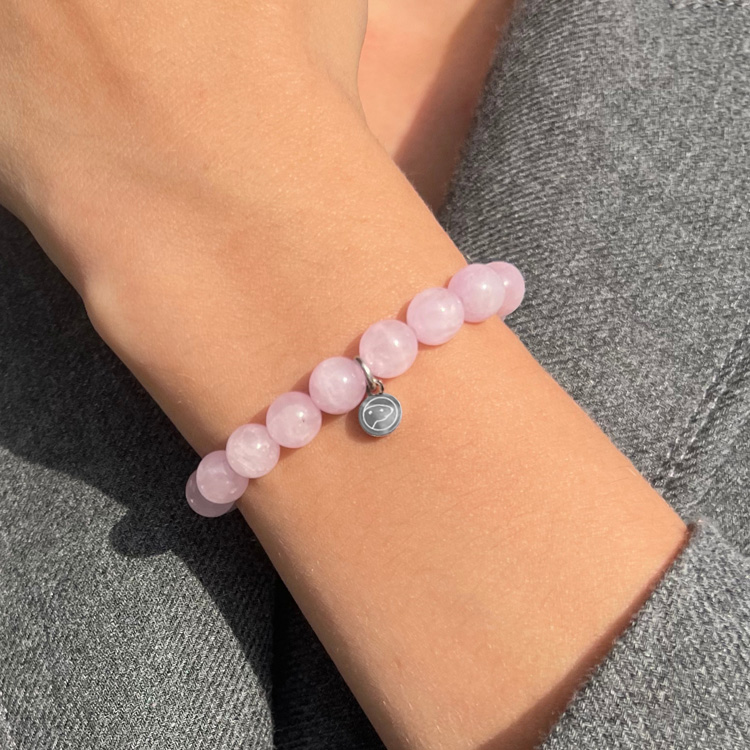 Natural Kunzite Gemstone Bracelet for Women - Healing Crystal Jewelry for Stress Relief & Positive Energy | Perfect for Meditation, Yoga & Spiritual Gifts