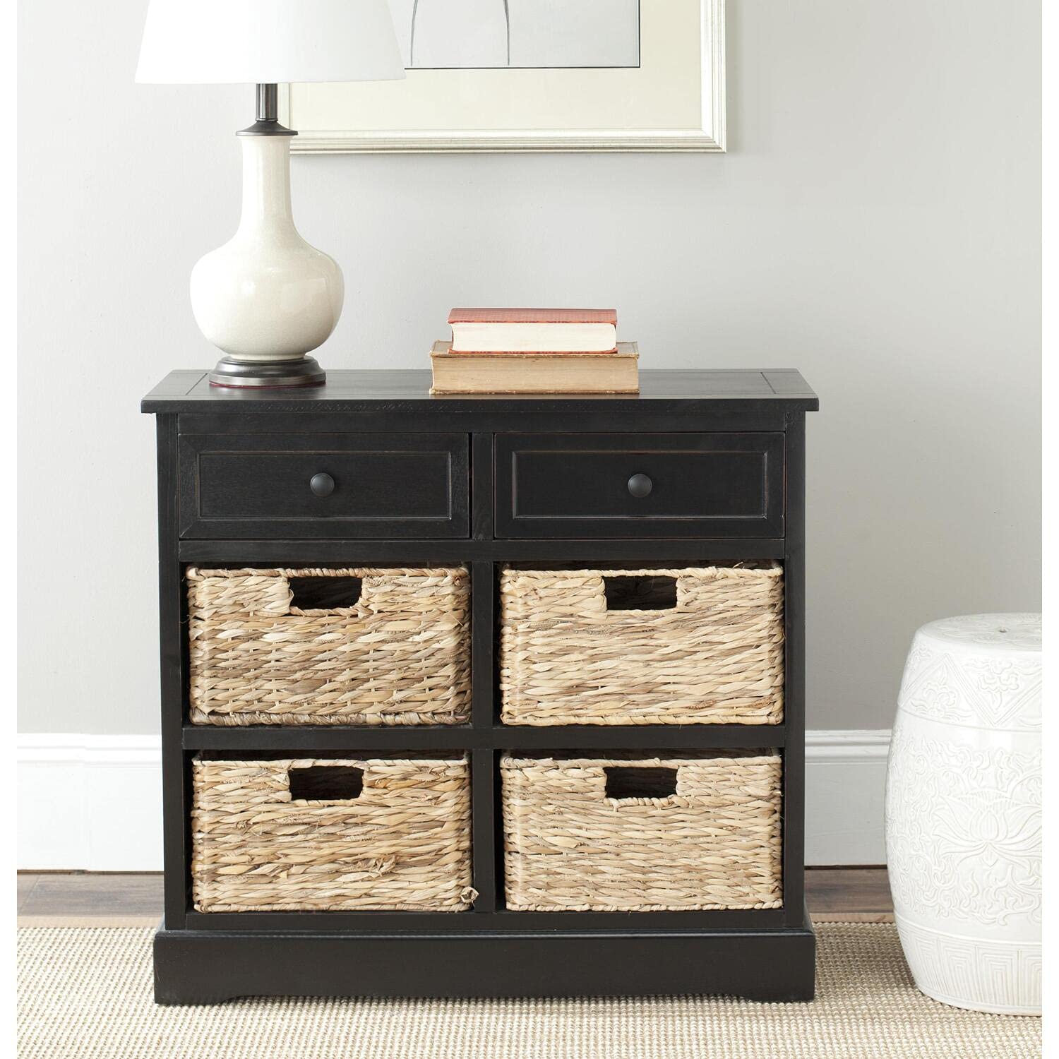SAFAVIEH American Homes Collection Herman Red Storage Unit - Stylish Home Organization for Living Room, Bedroom & Office