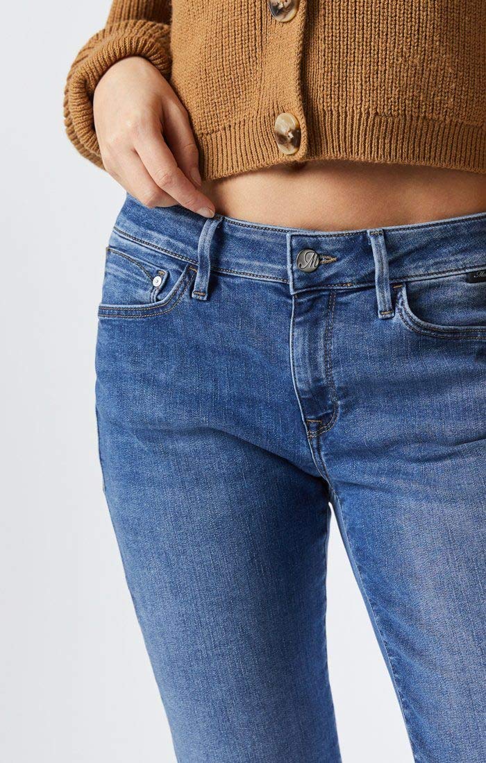 Mavi Women's Emma Mid Rise Slim Boyfriend Jeans - Premium Stretch Denim Pants for Women - Comfortable & Machine Washable - Perfect for Casual Wear, Office & Weekend Outings