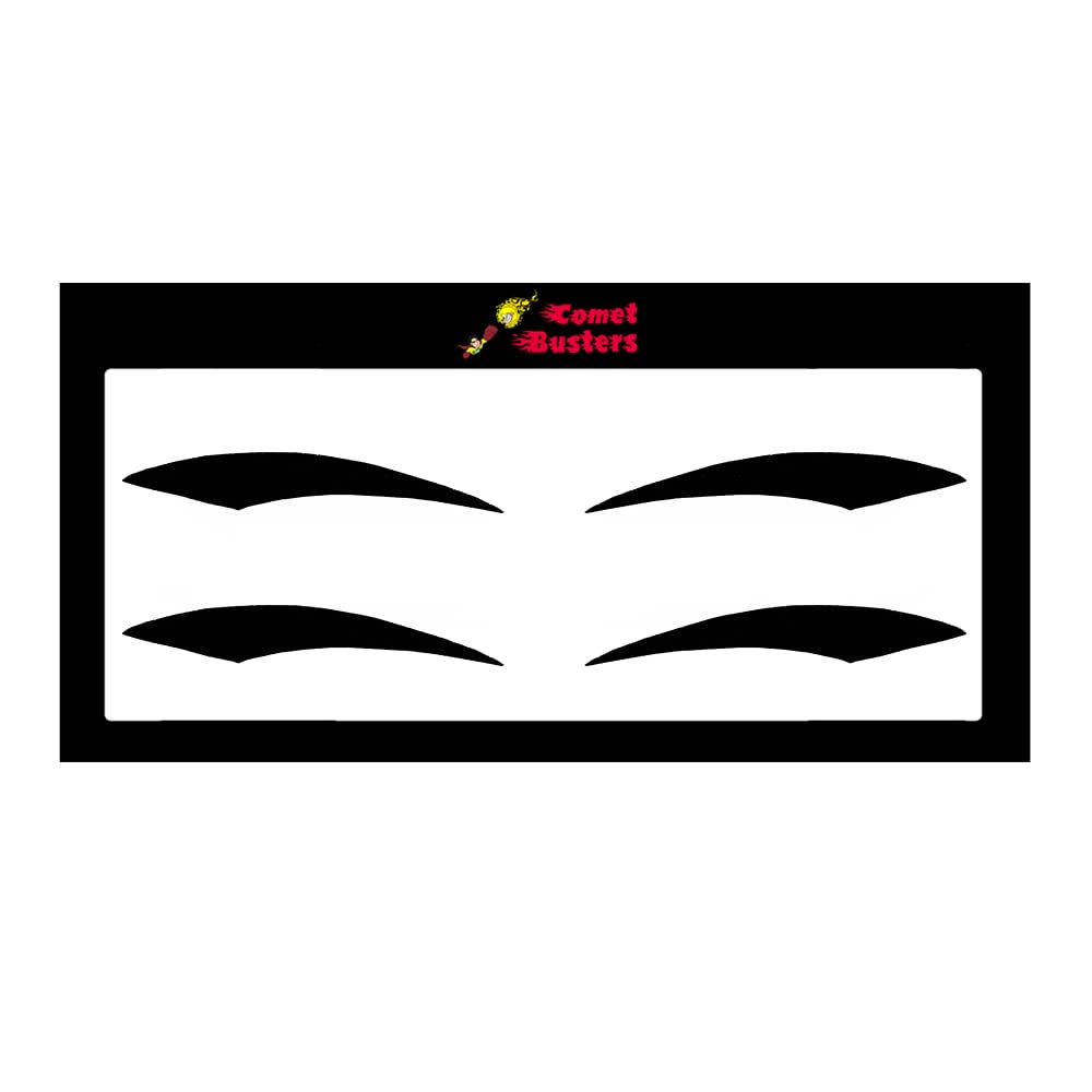 Comet Busters Matte Black Eyeliner Stickers (EYE107) - Waterproof Eye Makeup Stickers for Dramatic Looks | Perfect for Halloween, Cosplay & Party Makeup