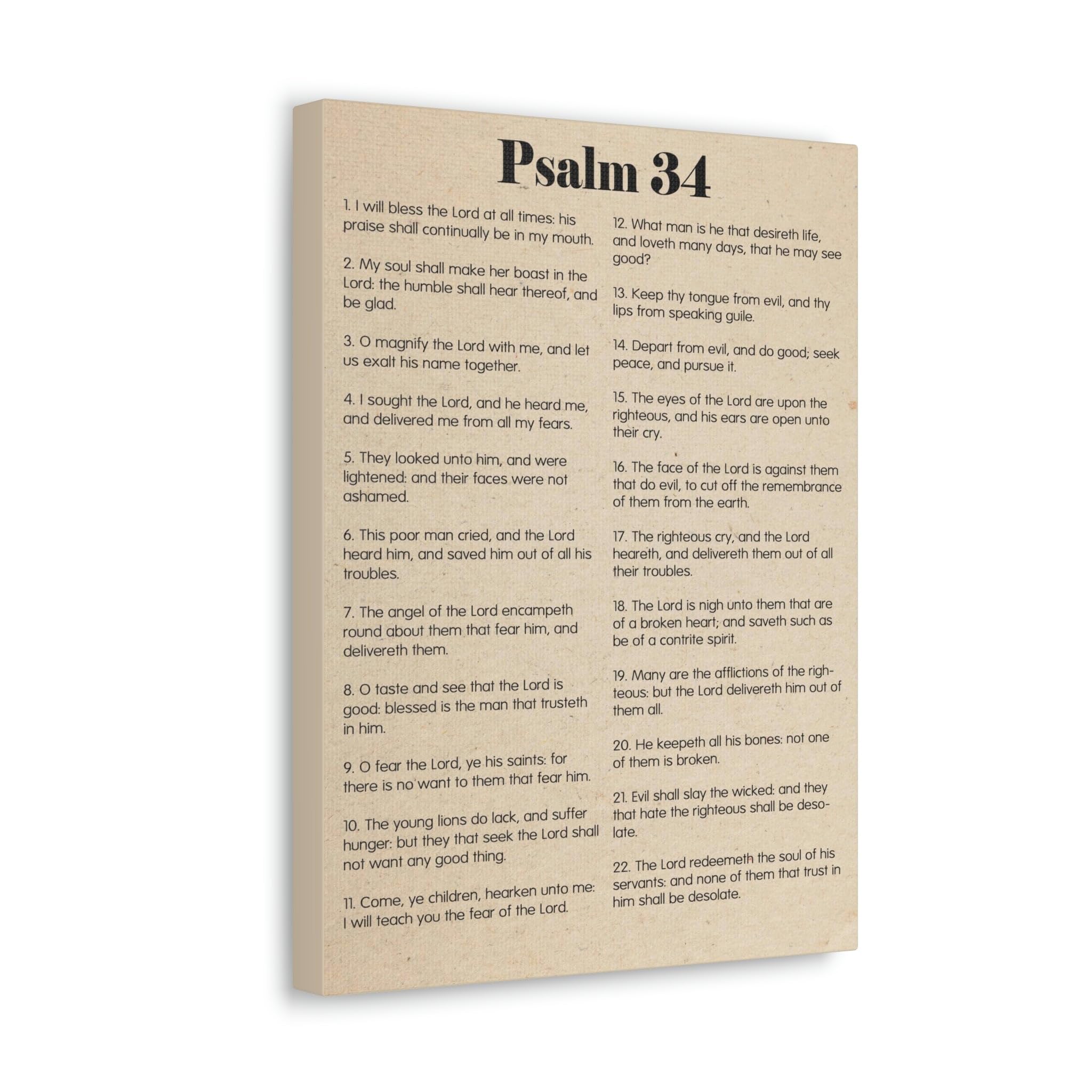 Christian Bible Verse Canvas Art - Psalm 34 Brokenness to Wholeness Scripture Wall Decor | Inspirational Gift for Home, Church & Office