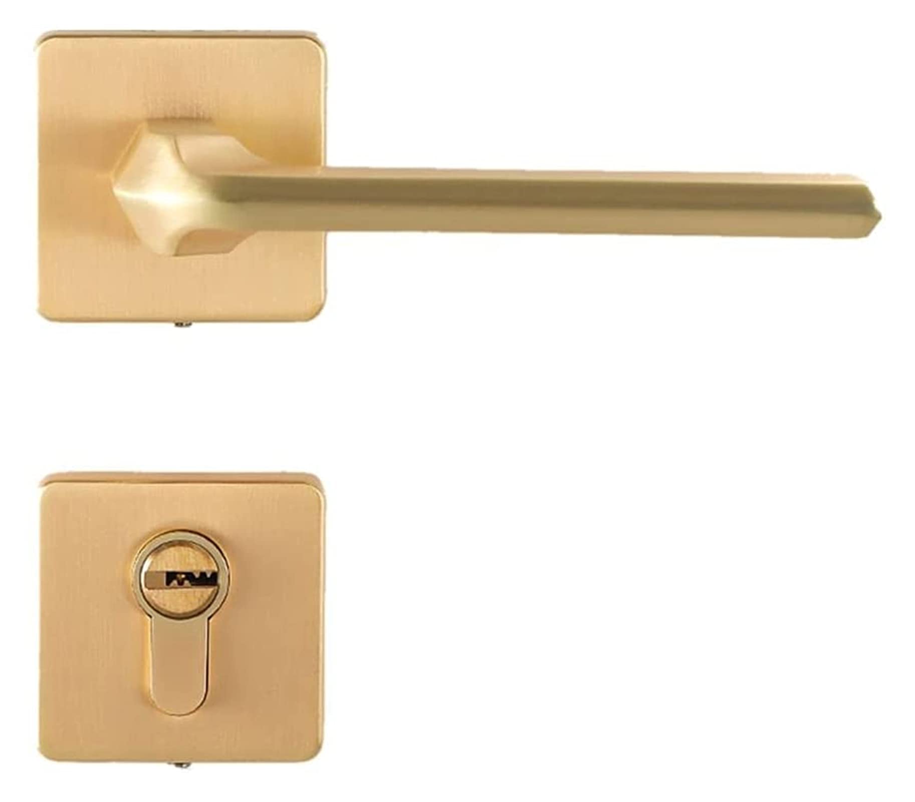 Premium Zinc Alloy Door Handle with Key Lock - Golden Finish for Enhanced Home Security | Durable Hardware for Interior/Exterior Doors | Ideal for Residential & Commercial Use