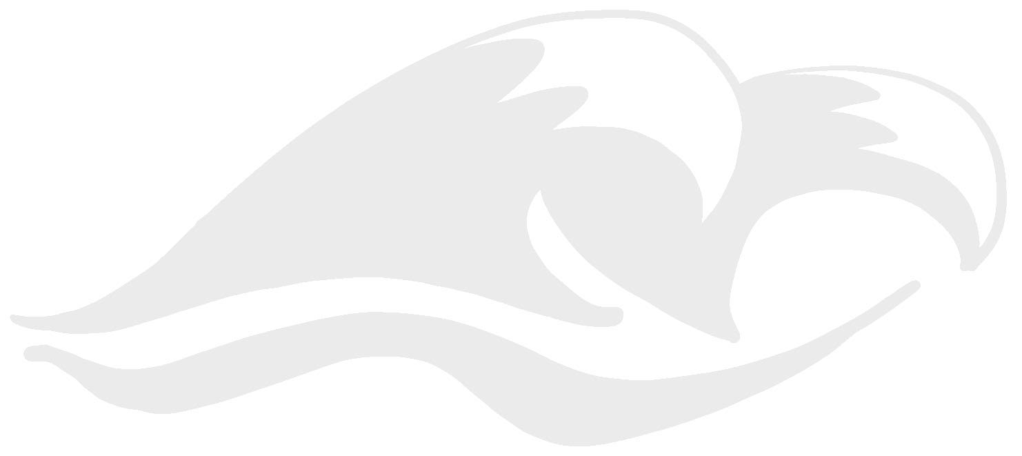 Ocean Waves Vinyl Decal Sticker - 5 Inch Waterproof Car Decal for Windows, Laptops, Tablets - 2.5mil Thick Premium Vinyl - White Outdoor Decorative Sticker - Perfect for Cars, Trucks, SUVs, Boats & Home Decor