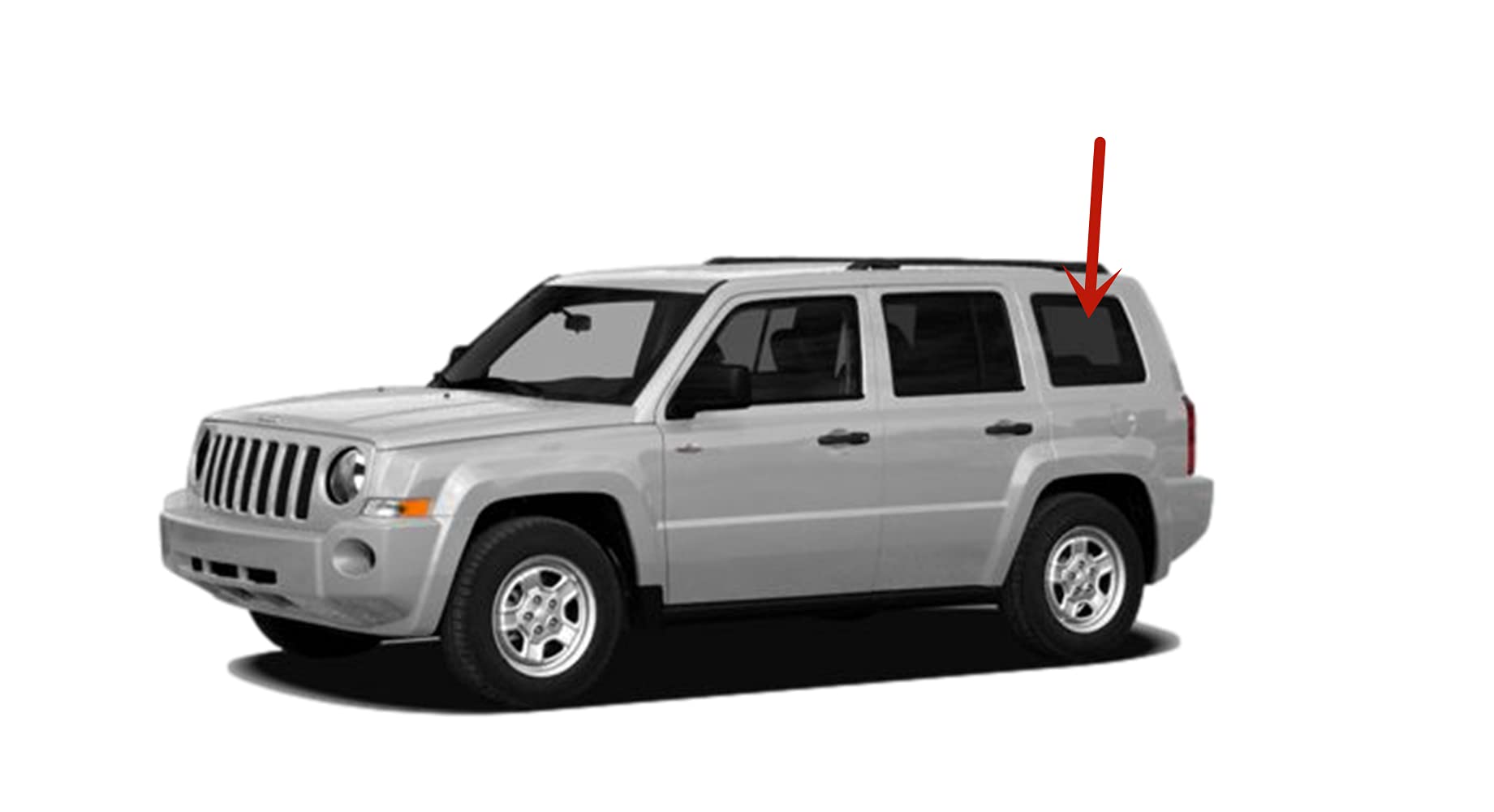 Jeep Patriot 2007-2017 Driver Side Rear Quarter Window Glass Replacement - Perfect Fit for Left Side Quarter Panel - Ideal for Off-Road Adventures & Daily Commuting