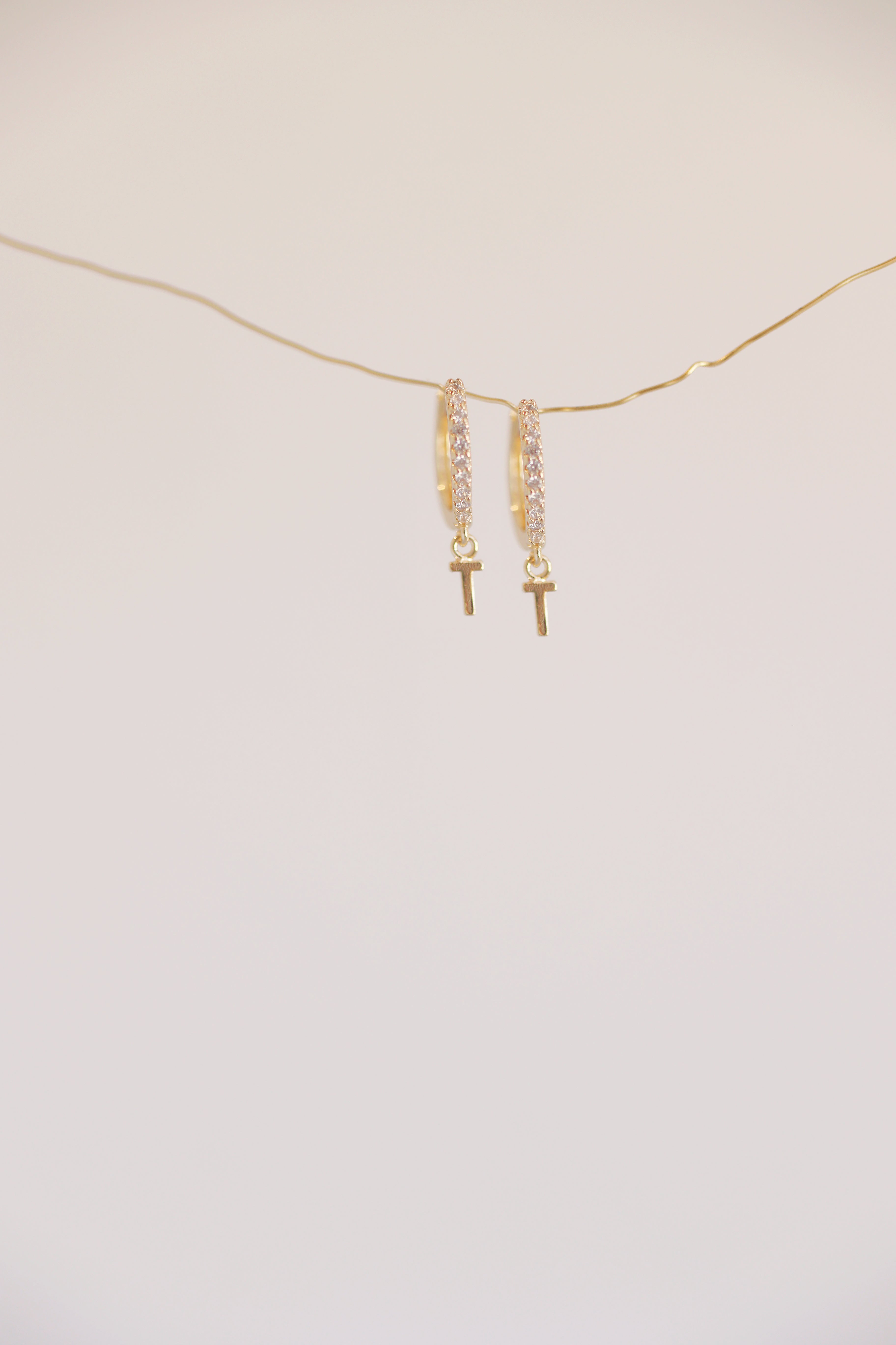 Mini Monogram Huggie Earrings - Personalized Gold Plated Hoop Earrings for Women, Perfect for Everyday Wear & Gifts