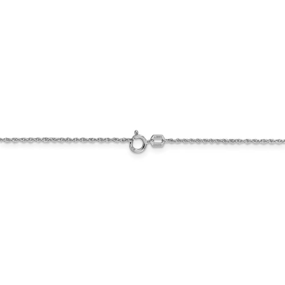 14K White Gold Solid Baby Rope Chain Necklace - 1.1mm Thin & Durable Black Bow Pendant Jewelry for Women, Perfect for Valentine's Day Gifts, Anniversary Presents & Everyday Elegance