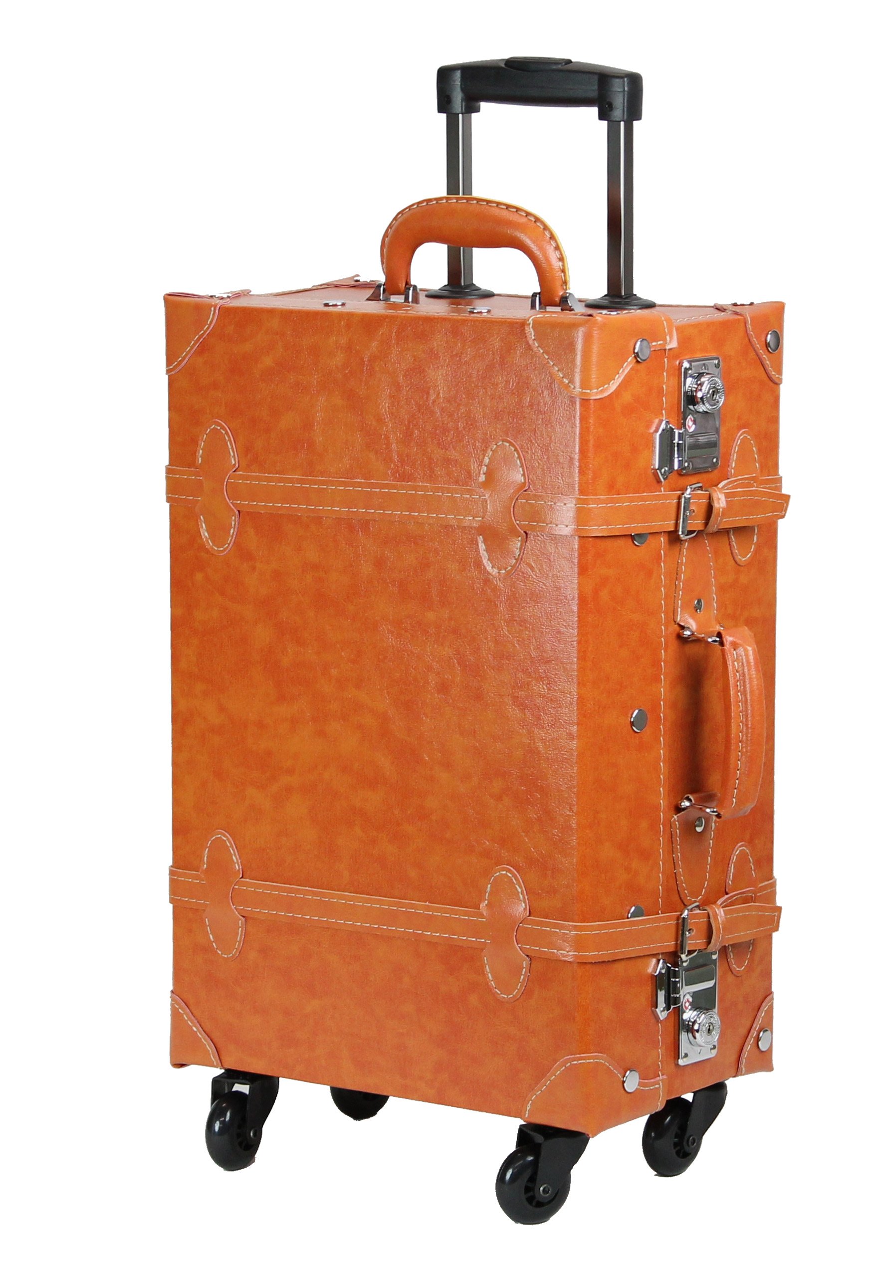 Vintage TSA Lock Suitcase - Retro Style Rolling Luggage with Secure TSA Combination Lock for Travel, Business Trips & Weekend Getaways