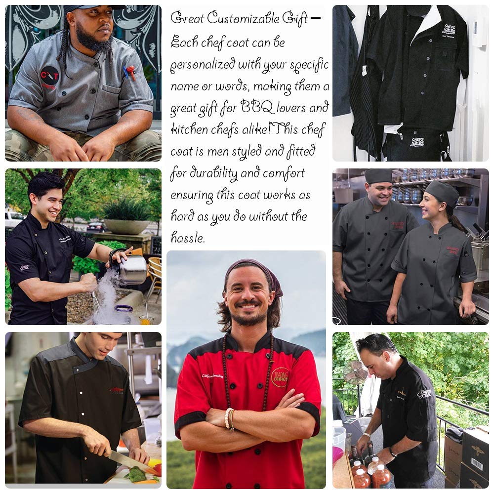 Custom Chef Jackets for Men & Women - Personalized Kitchen Uniforms for Restaurant, Hotel & Culinary Professionals | Perfect for Chefs, Cooks & Culinary Students