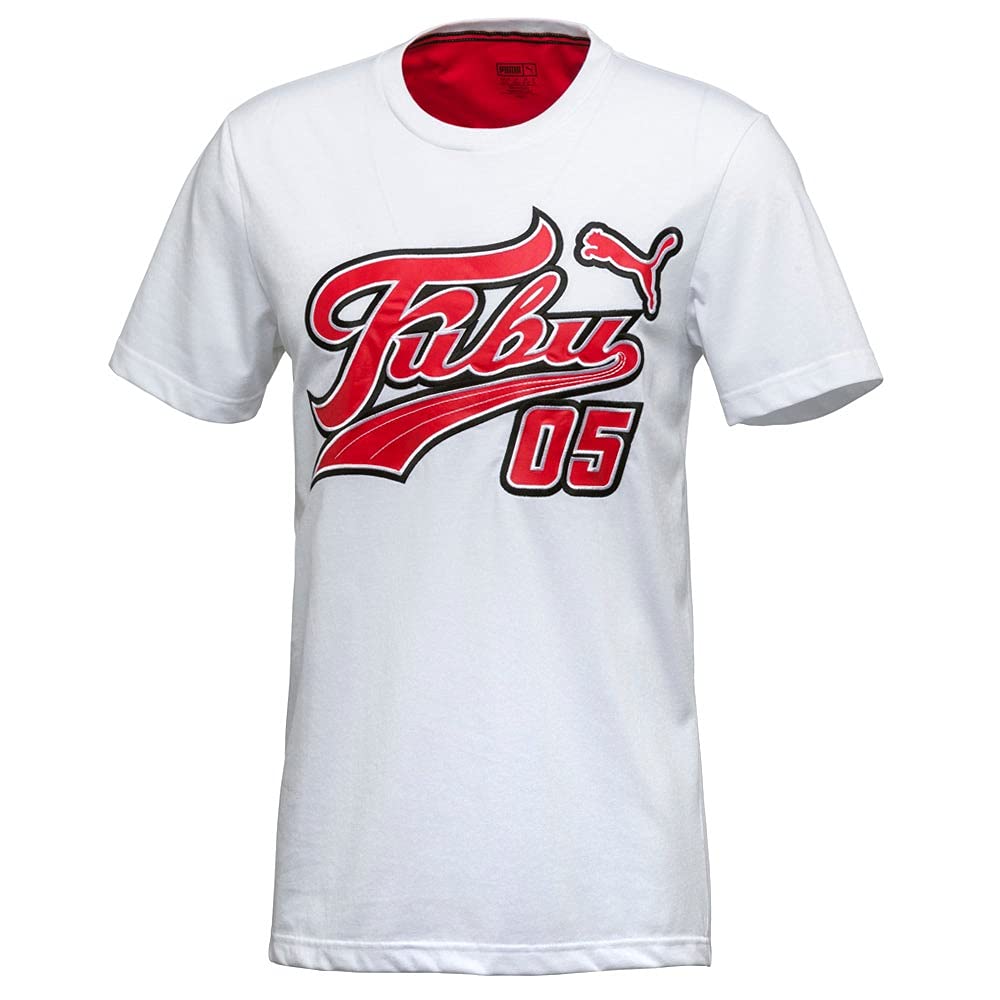 PUMA Men's T-Shirt II X FUBU Cotton Short Sleeve Crew Neck Tee - White | Casual Wear, Street Style, Gym & Everyday Outfit