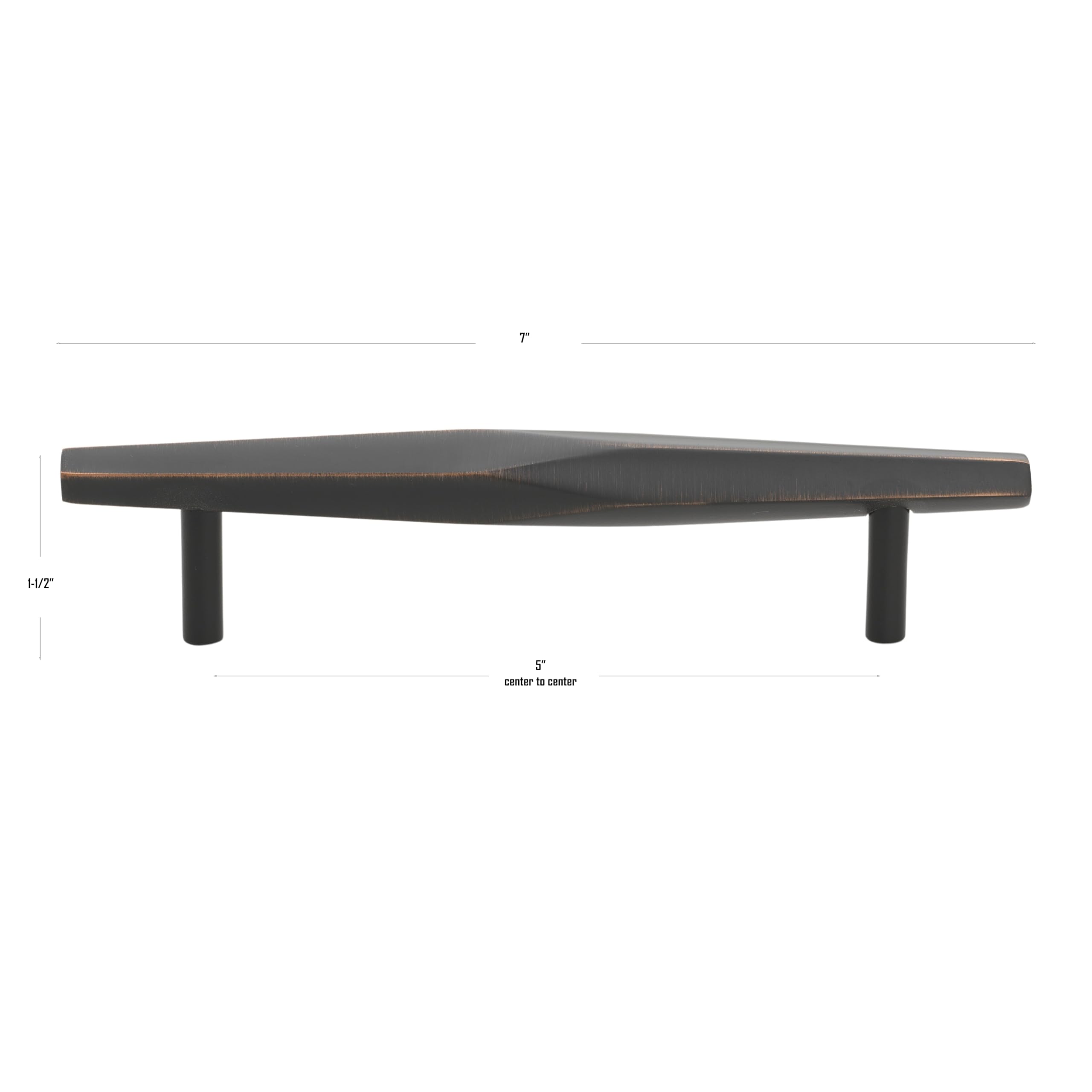 GlideRite 5 Inch (128mm) Solid Faceted Cabinet Bar Pull Handle - Oil Rubbed Bronze - 4789-128 - Perfect for Kitchen Cabinets, Bathroom Vanities & Furniture Drawers