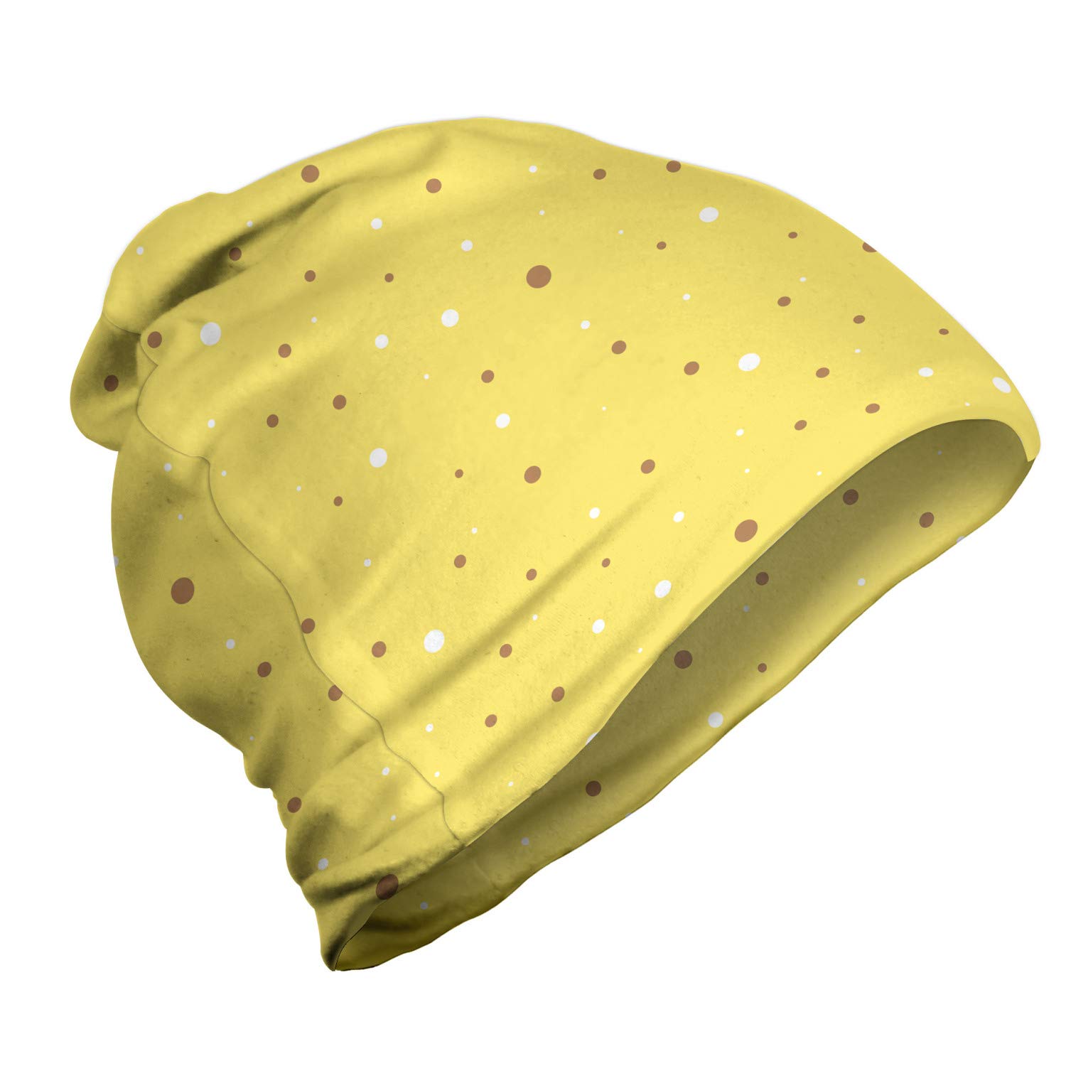 Ambesonne Unisex Beanie - Big & Small Spots Winter Hat for Men & Women | Warm Knit Beanie for Hiking, Camping & Outdoor Activities