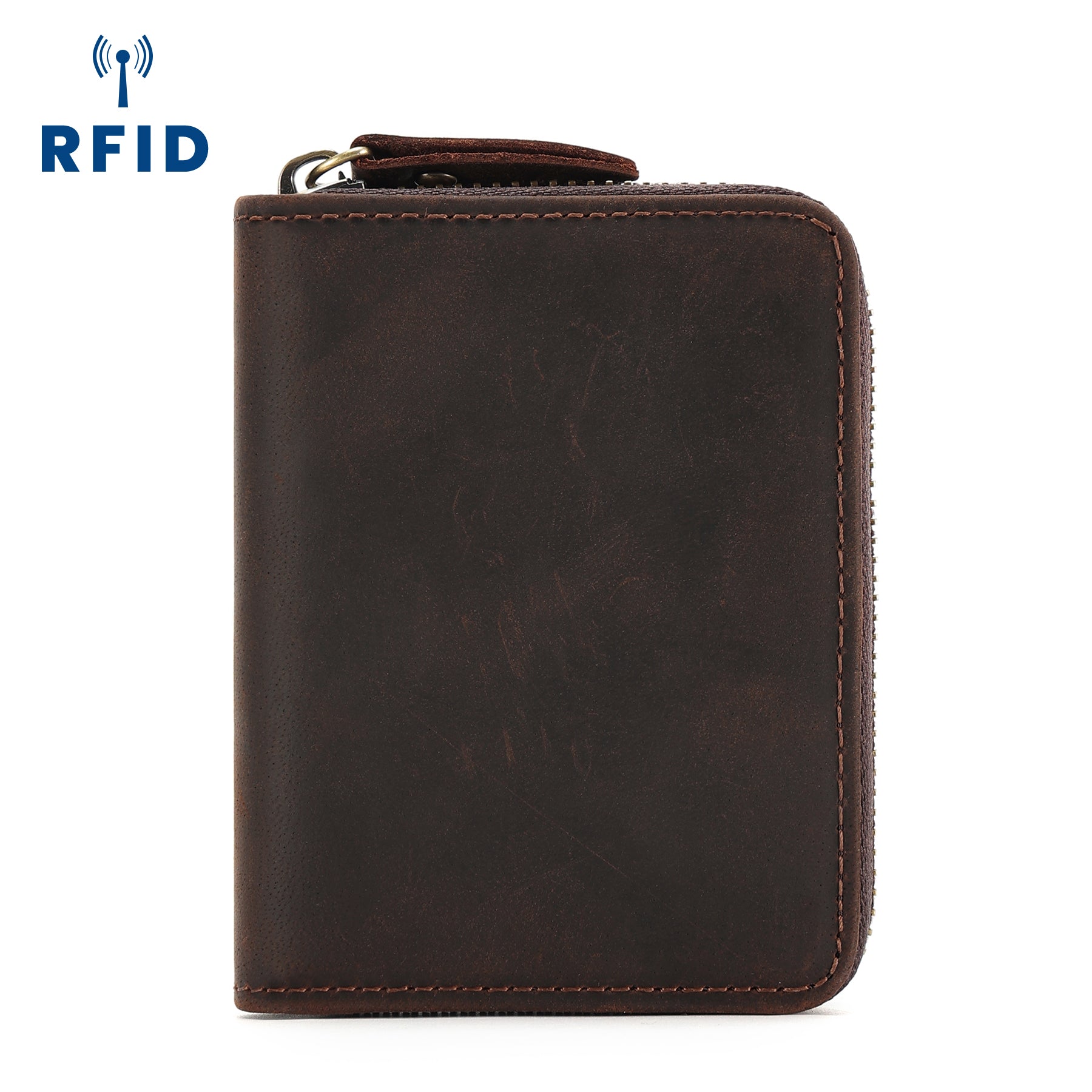 RFID Blocking Men's Leather Wallet - Slim Durable Credit Card Holder for Everyday Use & Travel Security
