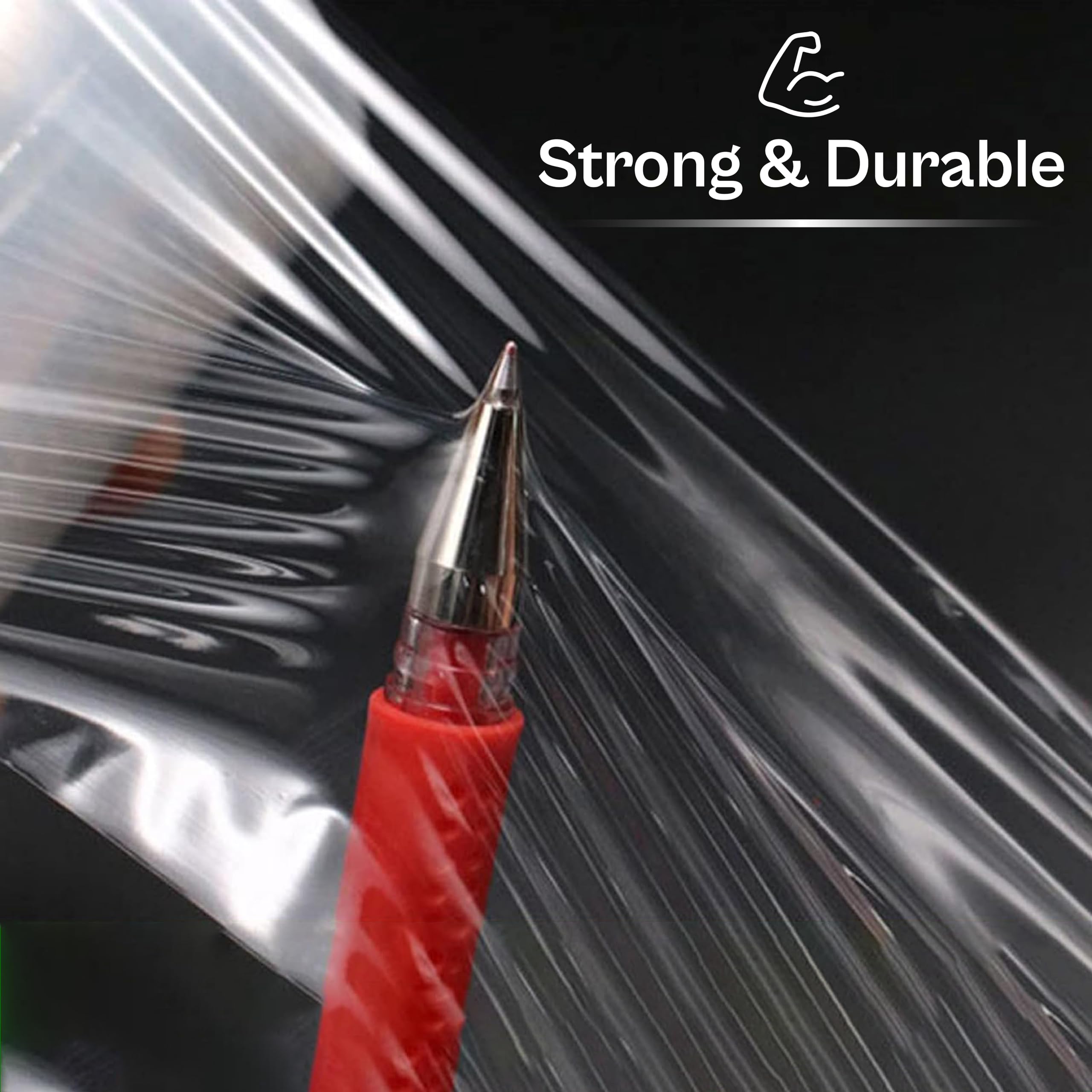 MMBM Mini Stretch Wrap with Plastic Handle - 36 Pack, 3 Inch x 600 Feet, 120 Gauge Clear Plastic Cling Film - Heavy Duty Hand Shrink Wrap for Pallet Moving, Packing & Storage | Ideal for Warehouse, Shipping & Home Organization