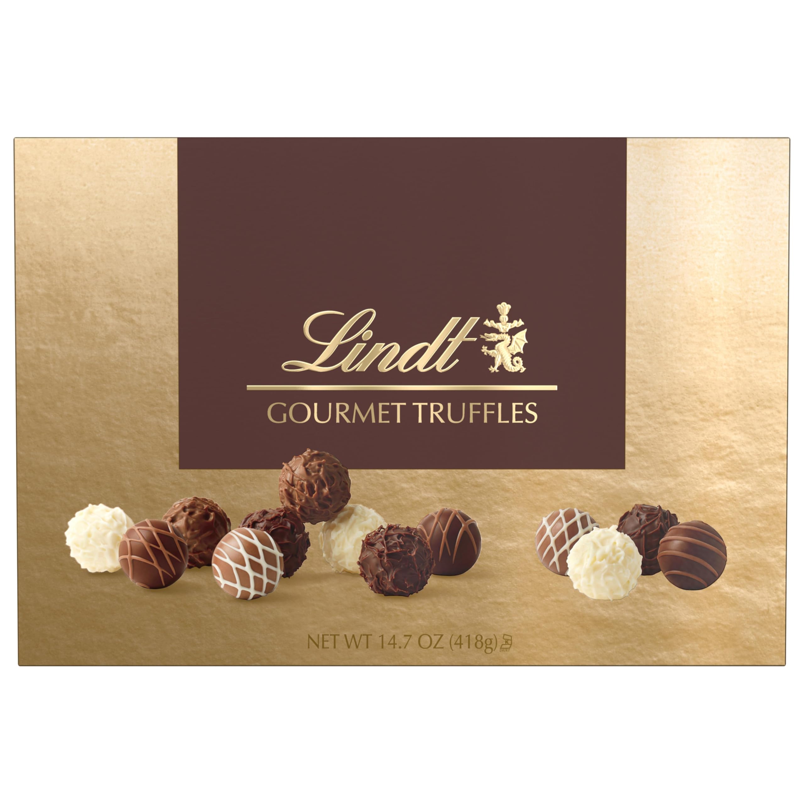 Lindt Gourmet Chocolate Truffles Gift Box - 26 Count (14.7 oz) Premium Easter Chocolate Candy for Gifting & Celebrations - Perfect for Easter Baskets, Holiday Treats & Special Occasions