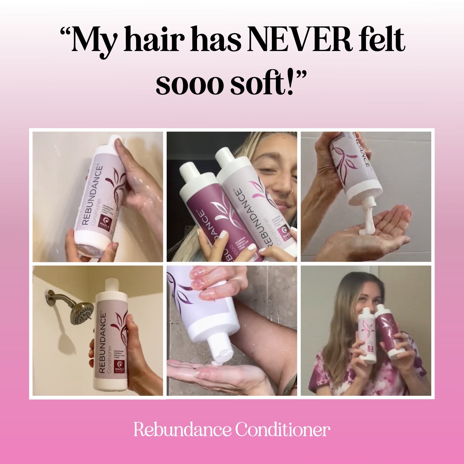 REBUNDANCE™ Women's Hair Conditioner - Deep Moisturizing & Repairing for Dry, Damaged Hair - Perfect for Daily Use & Salon-Quality Results at Home