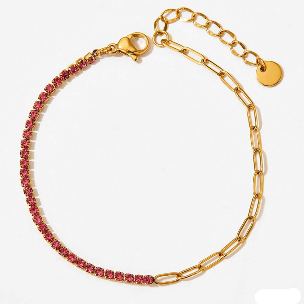 Gold + Red CZ