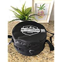 Premium Cottonwood Dutch Oven Cover - Heavy Duty Oven Bag & Tote for 10-Quart Cast Iron Cookware (Black) - Ideal for Camping, Outdoor Cooking & Kitchen Storage
