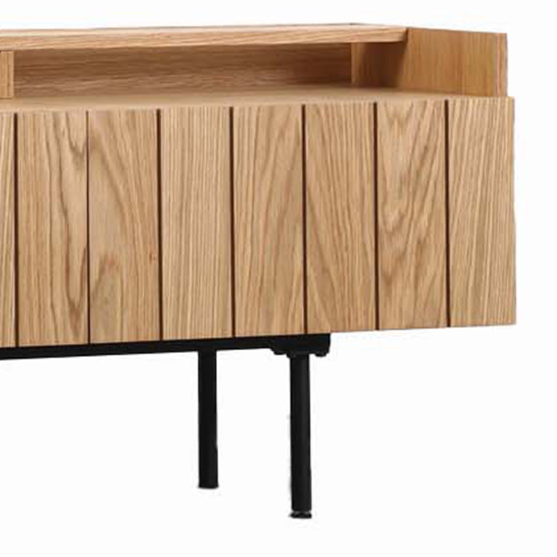 ZANE Entertainment TV Stand 160cm Natural Oak Wood Media Console - Perfect for Living Room, Bedroom & Home Theater Setup