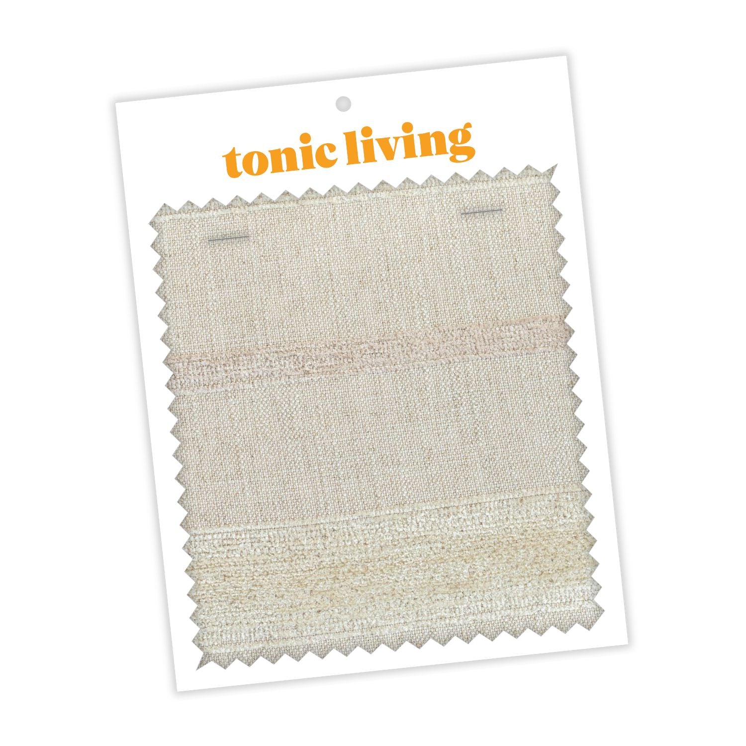 Ellis Stripe Natural Fabric Swatch - Premium Textile Sample for Upholstery, Curtains & DIY Sewing Projects | Buy Online for Home Decor & Crafting