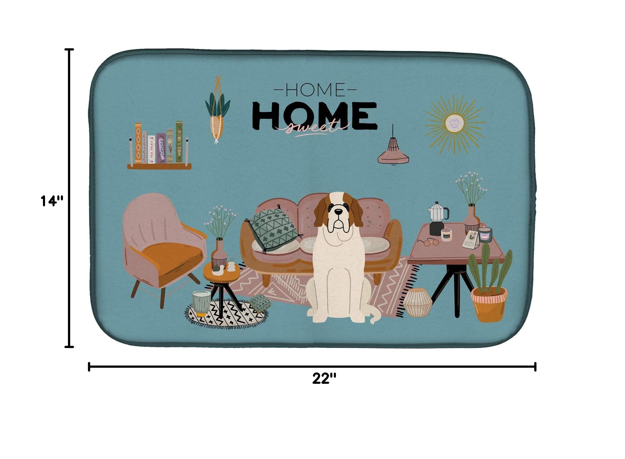 Saint Bernard Dish Drying Mat - Absorbent Kitchen Counter Pad 14x21
