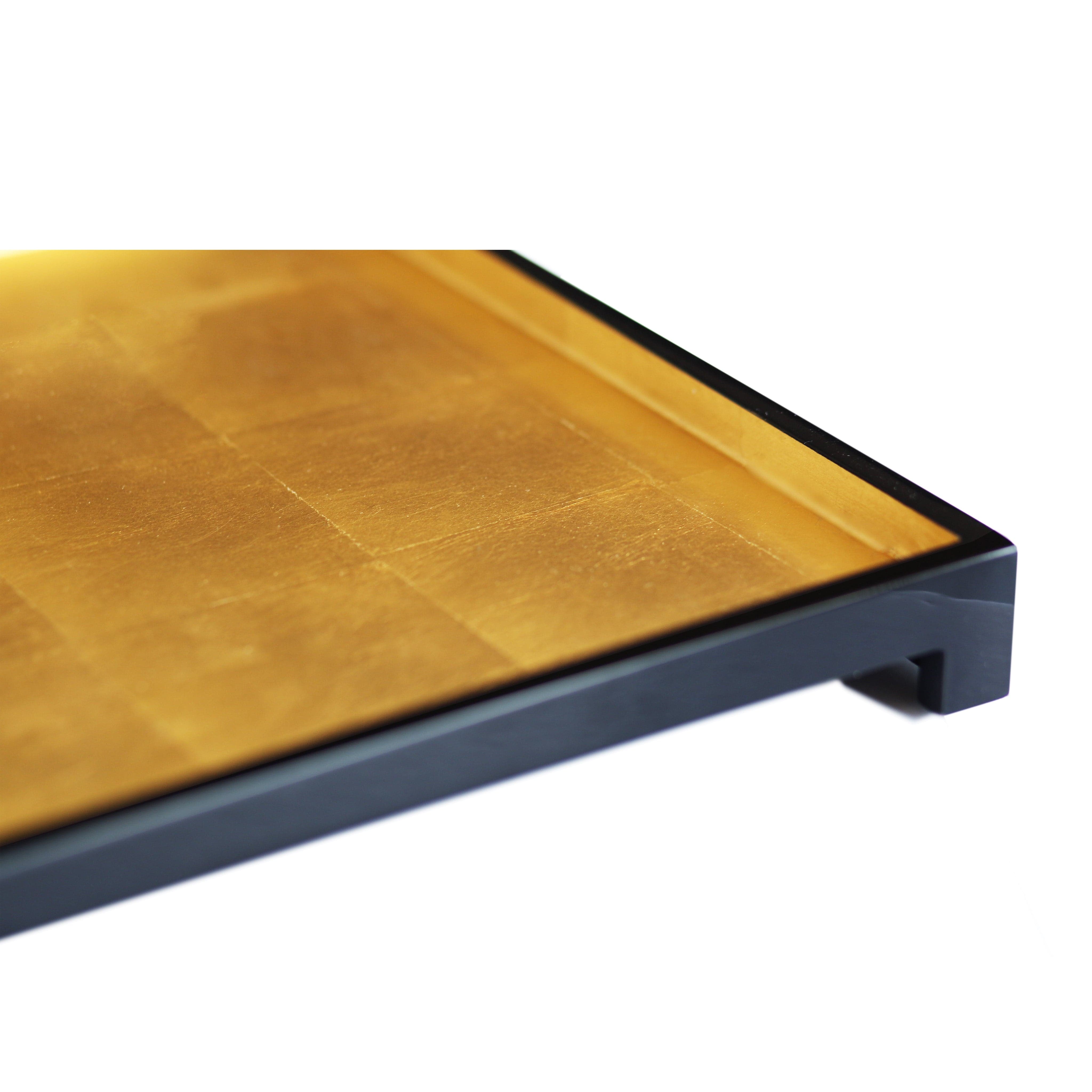 Luxury Gold Leaf Square London Tray - Elegant Serving Tray for Tea, Coffee, and Desserts - Perfect for Home Decor, Parties, and Gift Giving