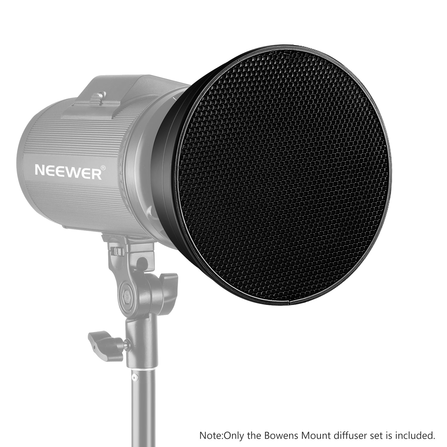 NEEWER 7-Inch Reflector with 20/40/60 Degree Honeycomb Grid - Professional Photography Lighting Modifier for Studio Portraits, Product Shoots & YouTube Videos