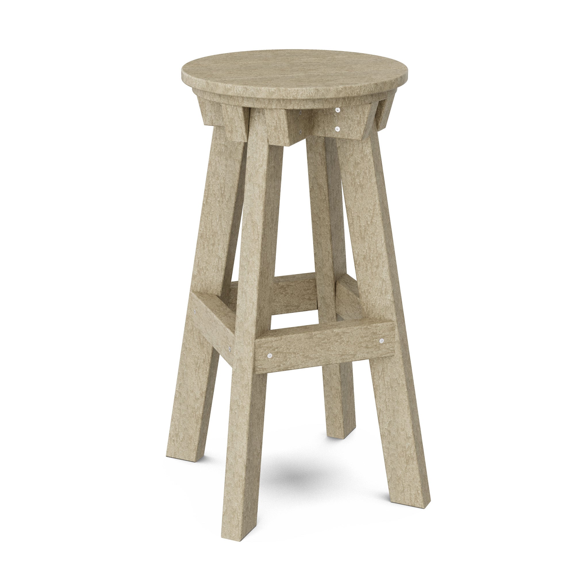 Vintage Heritage Bar Stool - Solid Wood Counter Height Stool with Backrest - Perfect for Kitchen Island, Home Bar & Breakfast Nook