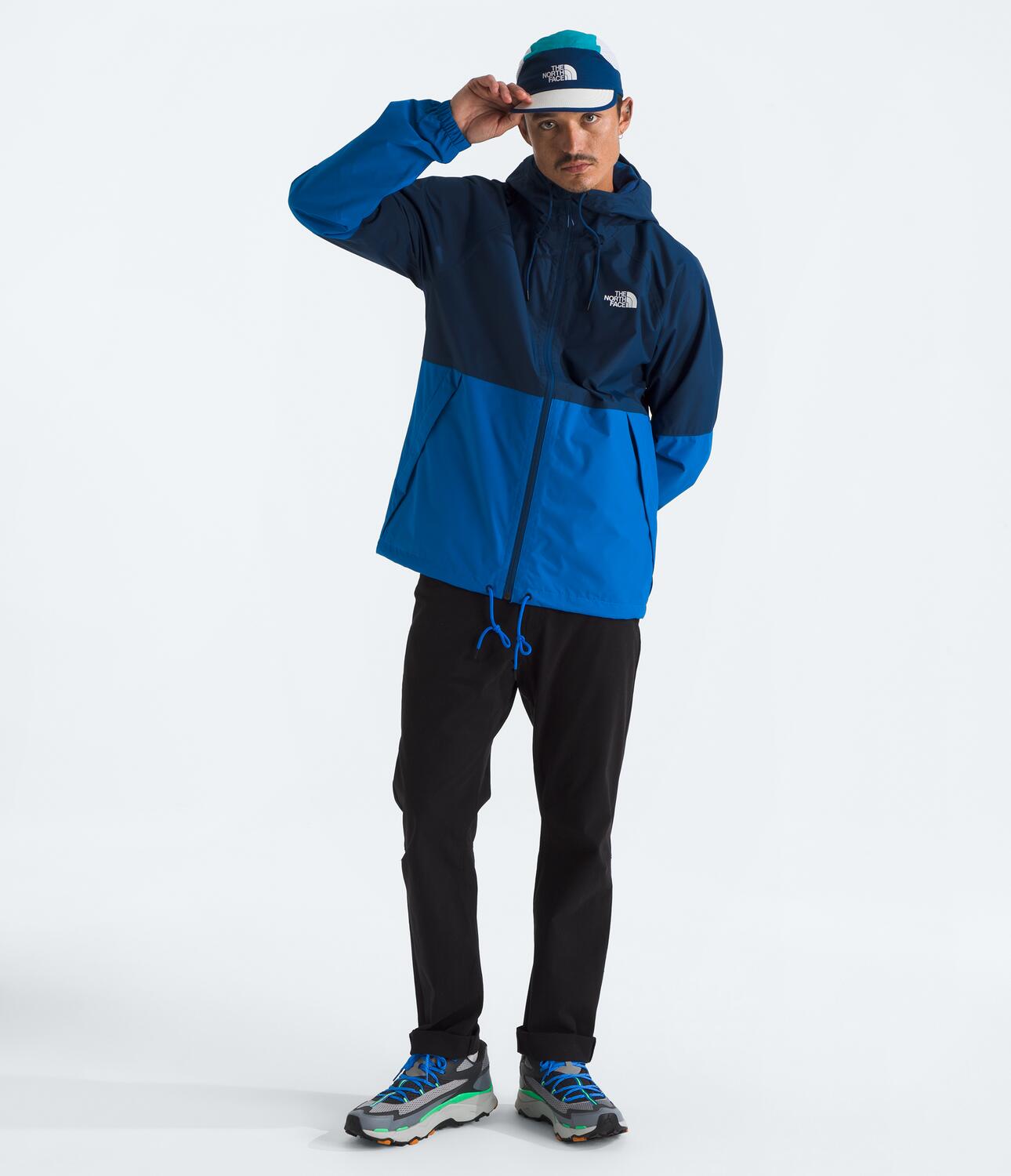 Antora Men's Waterproof Rain Hoodie - Lightweight Windproof Jacket for Outdoor Hiking, Camping & Travel