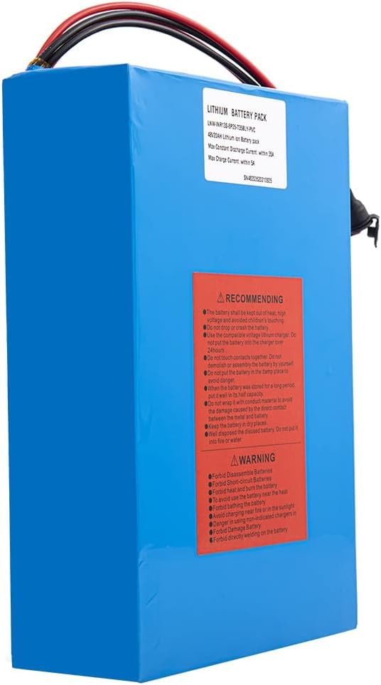 48V 20Ah Lithium Battery for Electric Bikes - Compatible with 100W to 1000W Motors, Includes Charger & BMS - Perfect for Commuting, Mountain Biking & Long-Distance Rides