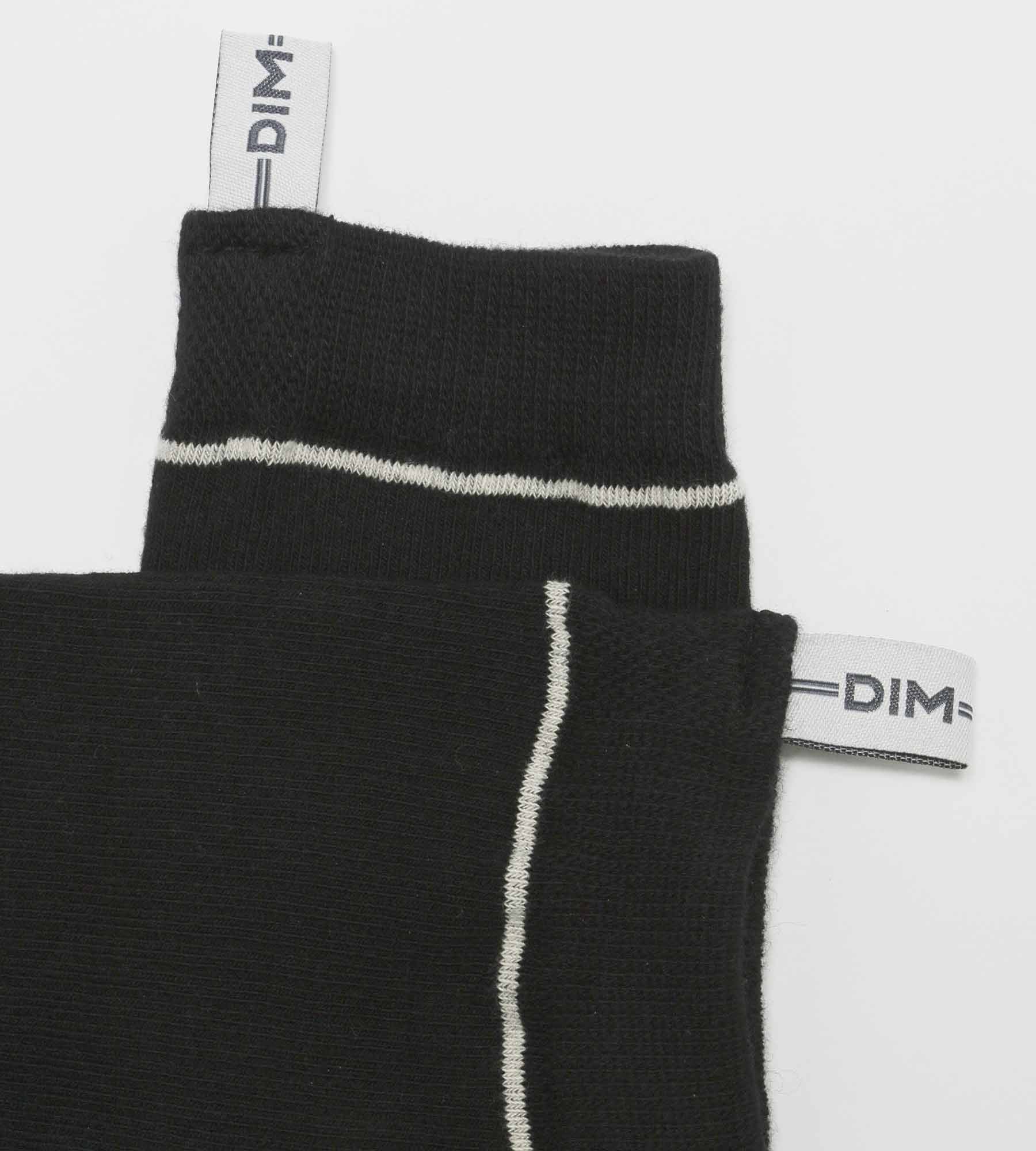 Black Ribbed Cotton Modal Unisex Socks - Dim Icons - Perfect for Casual Wear, Work & Everyday Comfort