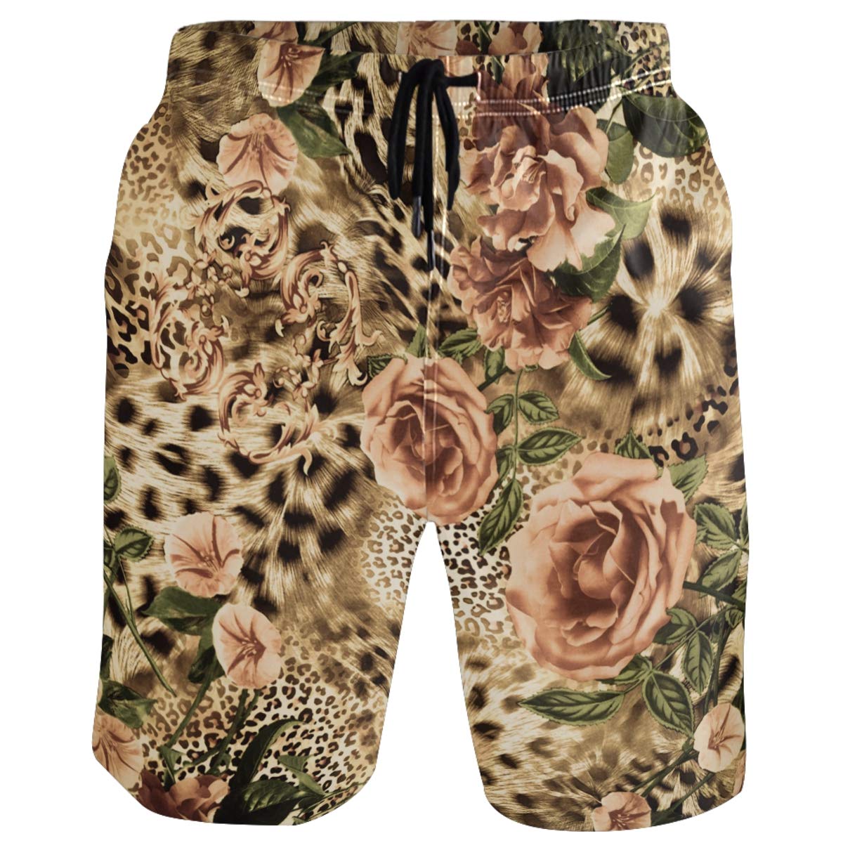 Visesunny Men's Colorful Floral Print Quick-Dry Swim Trunks - Lightweight Beach Shorts with Mesh Lining for Swimming, Running & Summer Vacation | Perfect for Pool Party, Surfing and Tropical Getaways