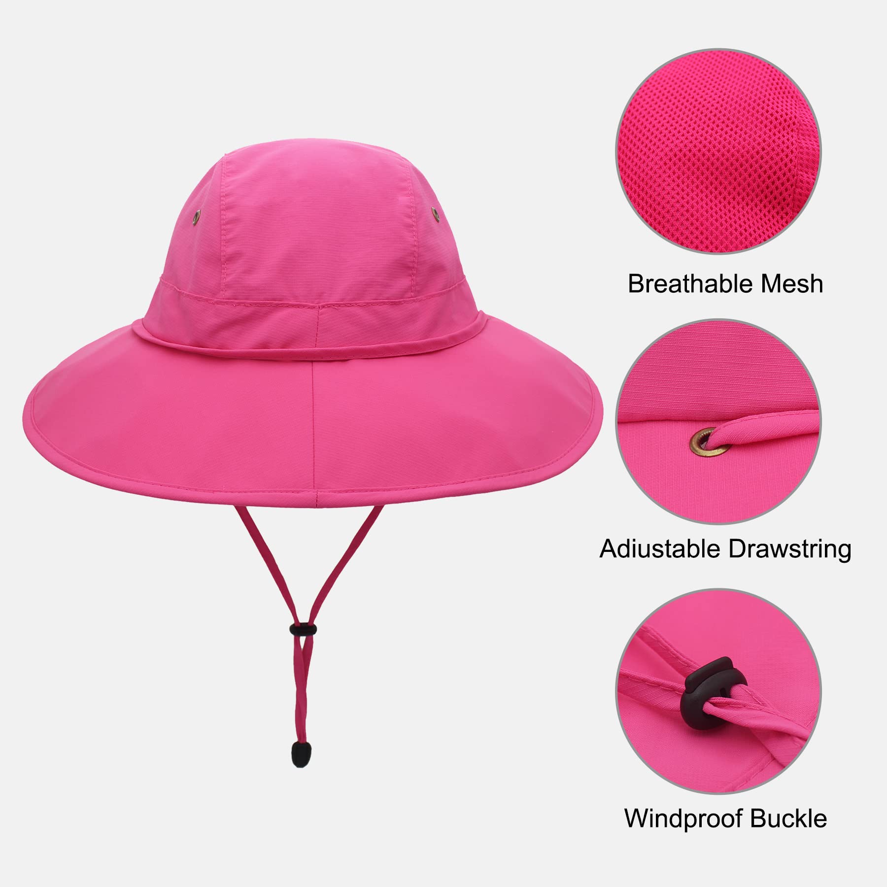 JOYEBUY Unisex Quick-Dry Waterproof Bucket Hat - UV Protection Sun Hat for Men & Women, Outdoor Fishing Hats with Mesh Breathable Design - Perfect for Summer, Beach, Hiking and Travel Adventures