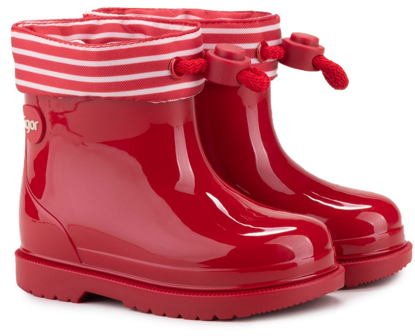 Igor Kids' Navy & Red Rain Boots for Boys and Girls - Waterproof Outdoor Play, Puddle Jumping, and Garden Adventures