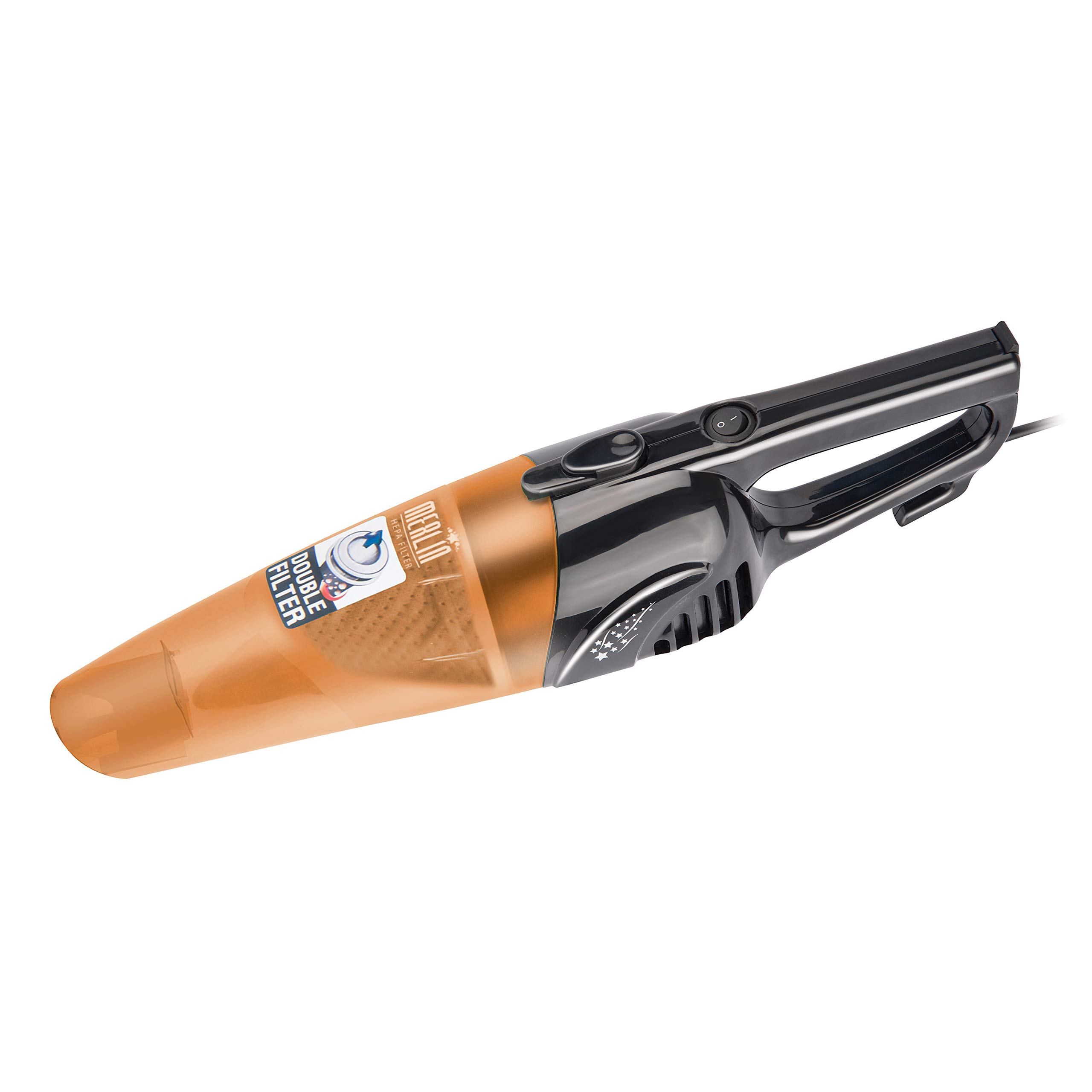 Berghoff Merlin All-in-One Corded Vacuum Cleaner with Attachments - Powerful Suction for Carpets, Hard Floors & Pet Hair | Ideal for Home, Office & Car Cleaning (Orange)