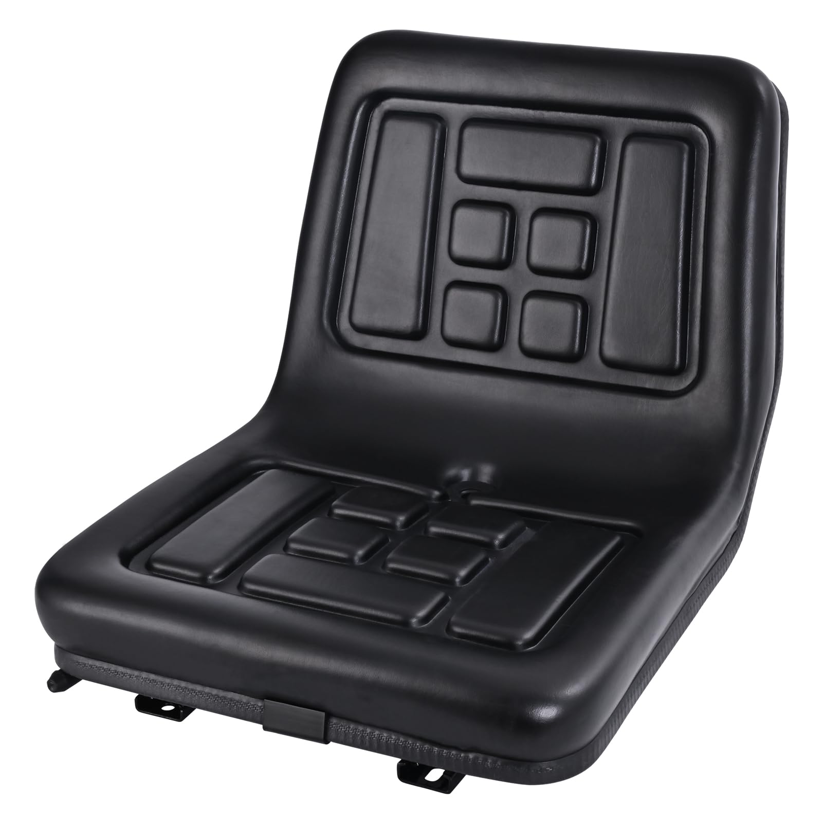 Heavy Duty Universal Tractor Seat Replacement - PVC Forklift & Lawn Mower Seat with Slide Mechanism - Perfect for Tractors, Forklifts, Excavators & Agricultural Equipment