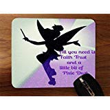 Faith Trust Pixie Dust Fairy Silhouette Design Desktop Office Silicone Mouse Pad - Trendy Accessories for Home & Work