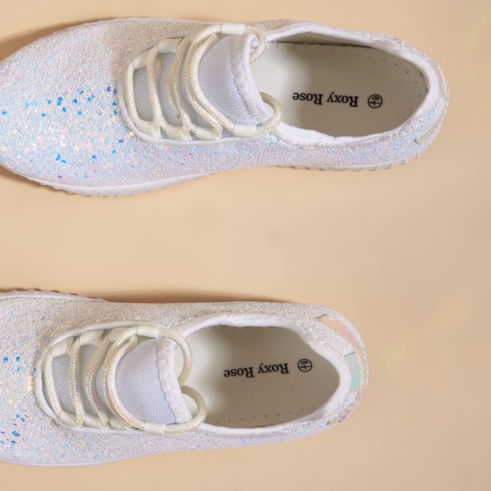 Women's Fashion Glitter Slip-On Sneakers - Lightweight Running, Tennis & Walking Shoes for Casual Wear, Gym & Everyday Use