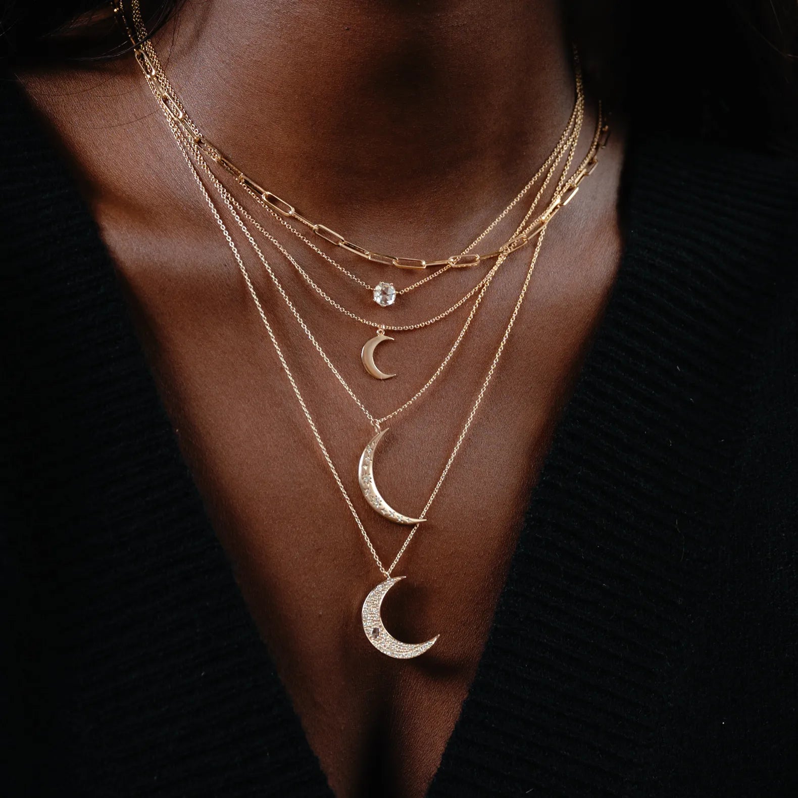 Supernova Necklace for Women - Large Statement Pendant - Elegant Layering Jewelry for Parties & Date Nights