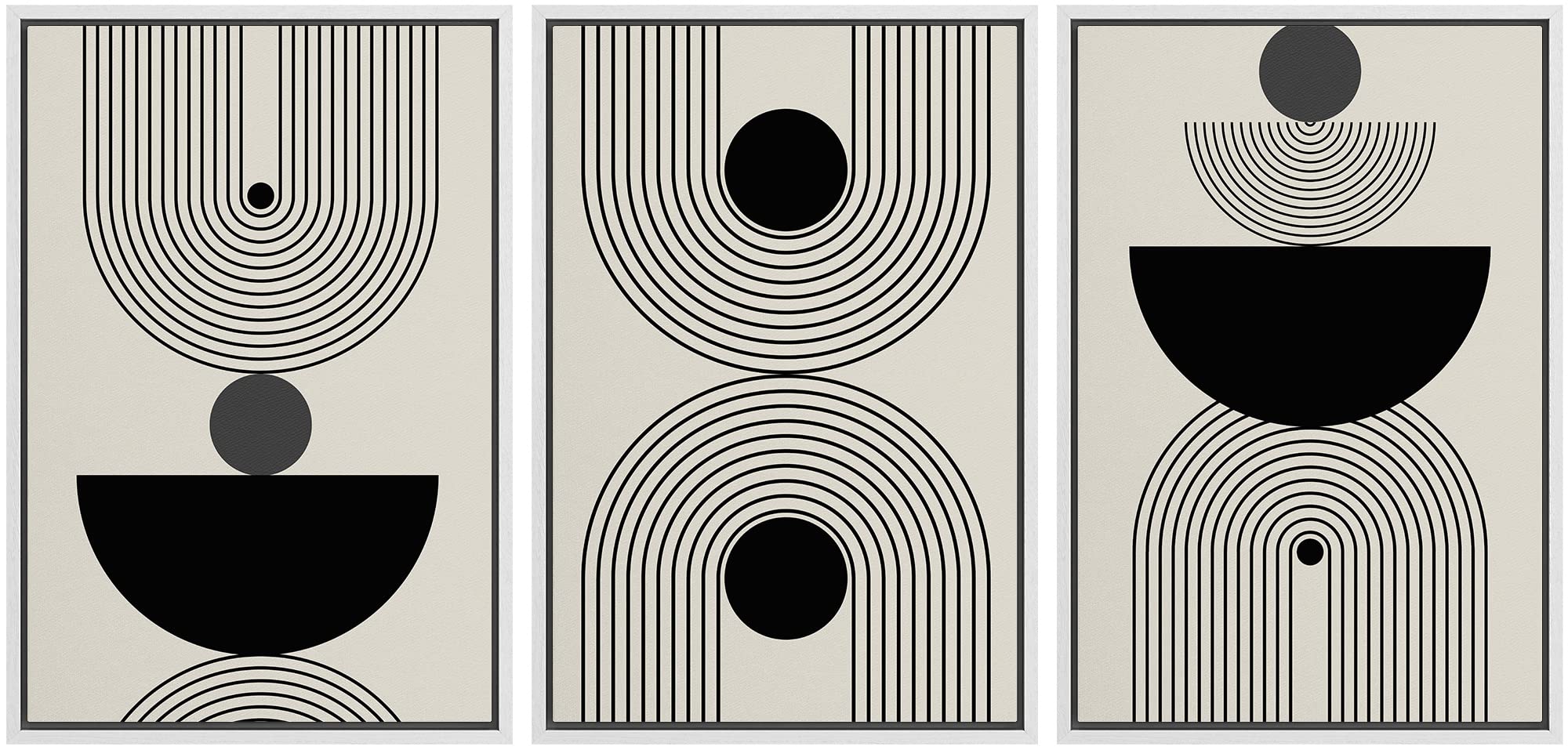 IDEA4WALL Modern Abstract Geometric Canvas Wall Art Set - 16