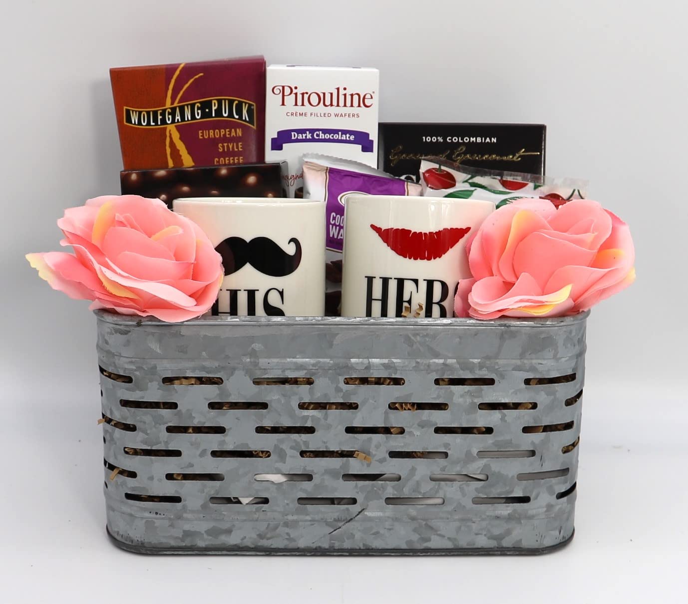Gift Basket Village: Premium Gourmet Coffee, Chocolate, Fruit & Mugs Set - Perfect for Holidays, Birthday Gifts & Corporate Events