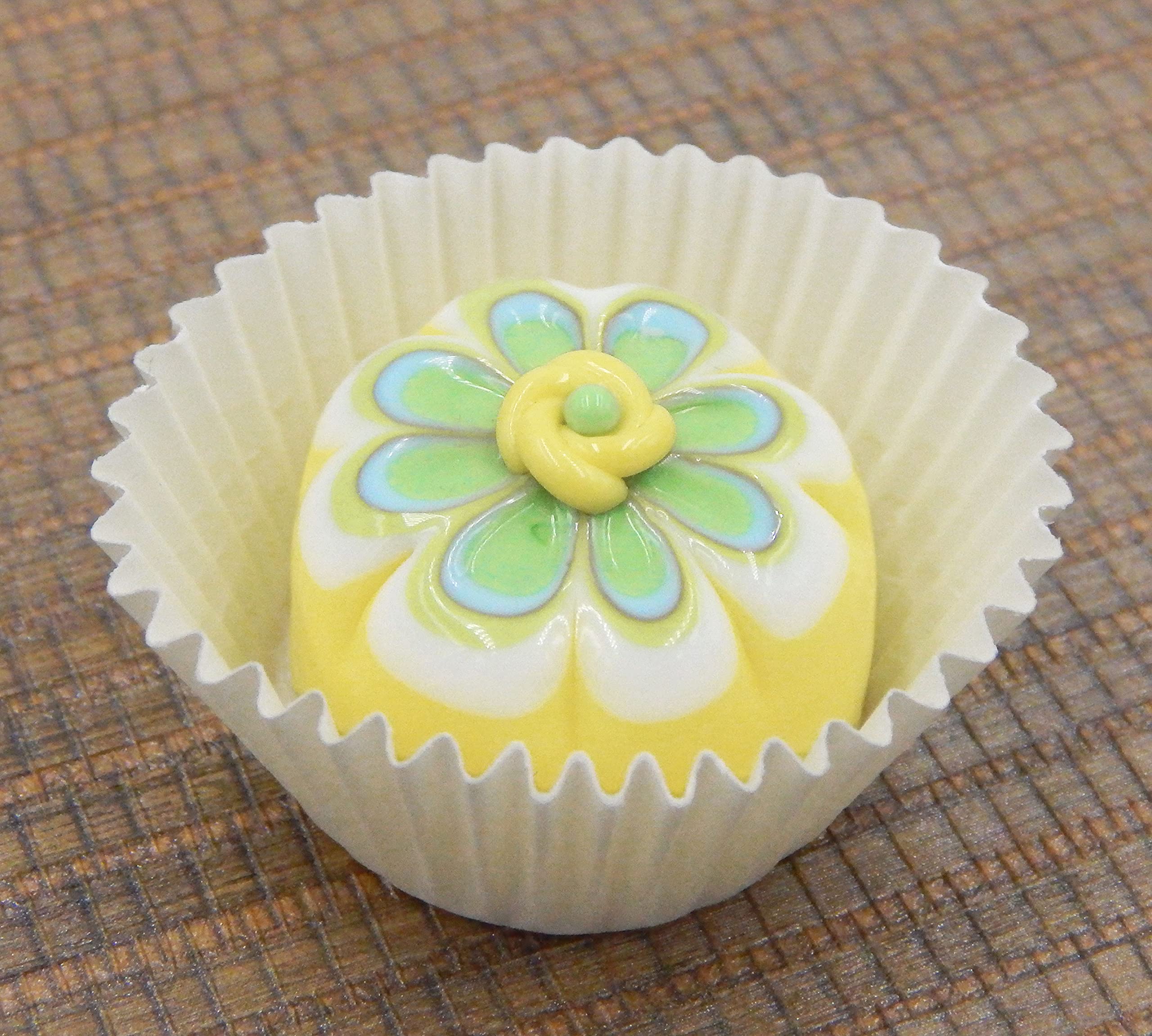 Handmade Lemon Chocolate with White Chocolate & Mint Cosmos Glass Candy - Sweet Treats for Gifts, Parties & Dessert Lovers
