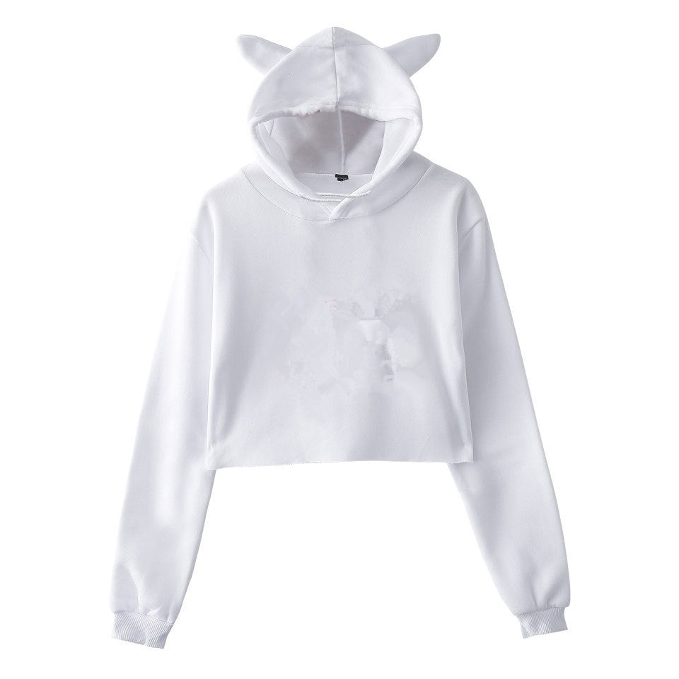 Women's Streetwear Hoodie - Long Sleeve Crop Top Pullover Sweatshirt for Girls | Spring Fashion, Casual Wear & Gym Outfits