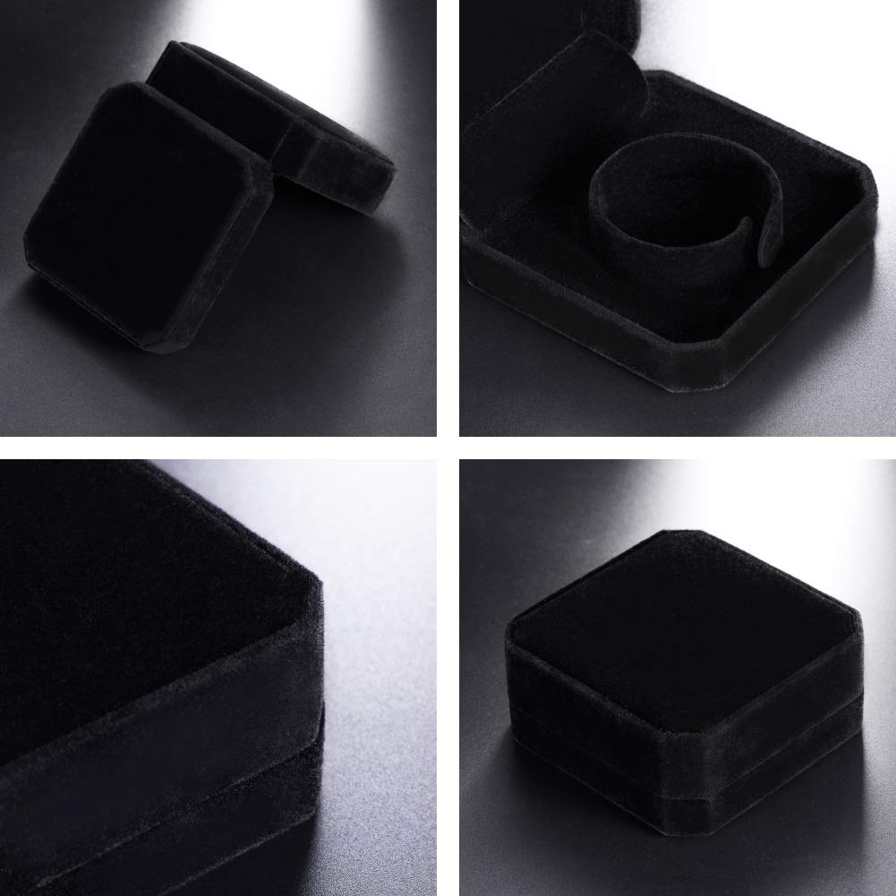 Joy.Box Velvet Bracelet Gift Box - Elegant Jewelry Display Case for Bracelets & Bangles (Black, 1pc) - Perfect for Gifting, Storage & Retail Presentation