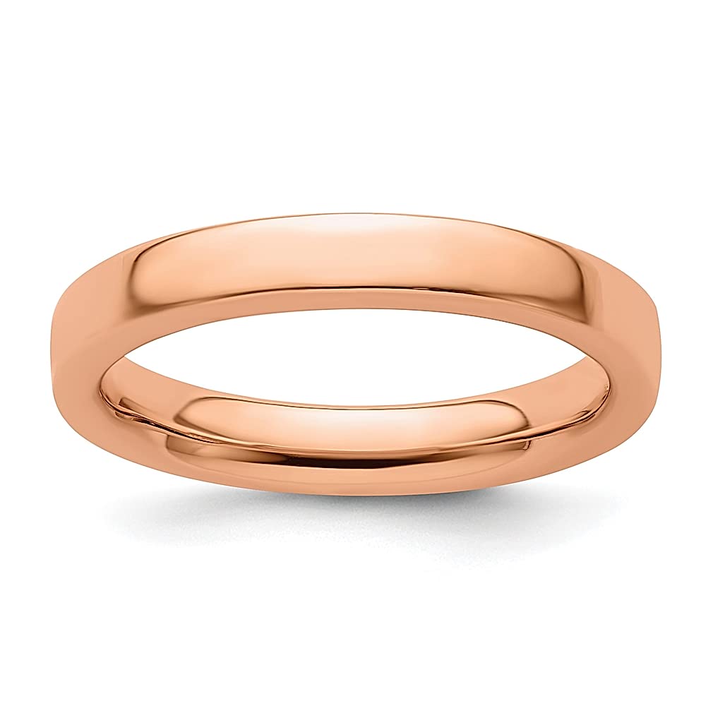 925 Sterling Silver Pink Plated Stackable Ring for Women - Smooth Minimalist Fine Jewelry, Dainty Gift for Her, Perfect for Everyday Wear & Special Occasions