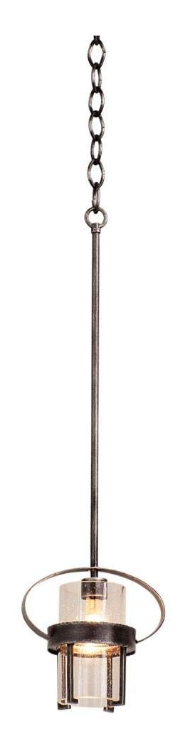 Vintage Iron Bexley 1-Light Mini Pendant Light Fixture - Rustic Industrial Ceiling Lighting for Kitchen Island, Dining Room, Bar & Entryway