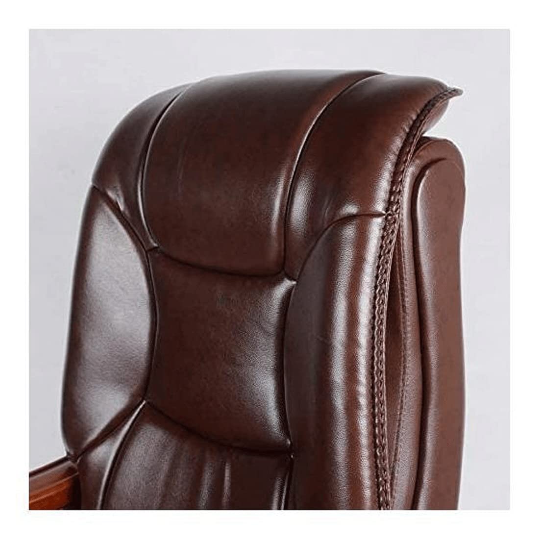 Ergonomic Executive Office Chair - High Back Leather Swivel Chair with Adjustable Height for Boss, Conference & Business Meetings (Black) - Perfect for Home Office, Corporate Workspaces & Professional Environments