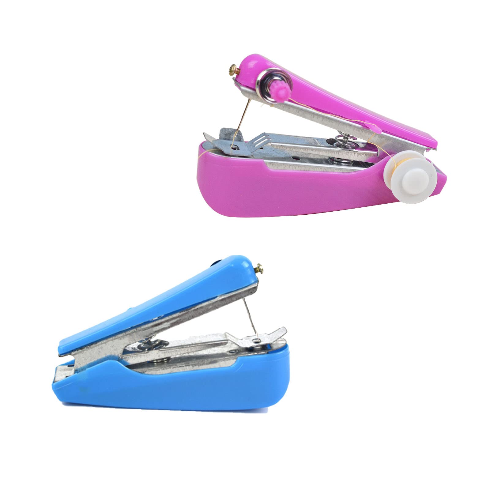 Portable Mini Sewing Machine - Handheld Manual Stitch Tool for Clothing Repair, DIY Crafts & Curtains | Quick Fix for Fabrics, Home Decor & Fashion Projects (Random Color) - Perfect for Travel, Emergency Repairs & Creative Hobbies