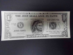 Gospel Money Jumbo - Large Size Fake Money for Magic Tricks, Movie Props, and Educational Play - Perfect for Stage Performances, Film Sets, and Classroom Activities